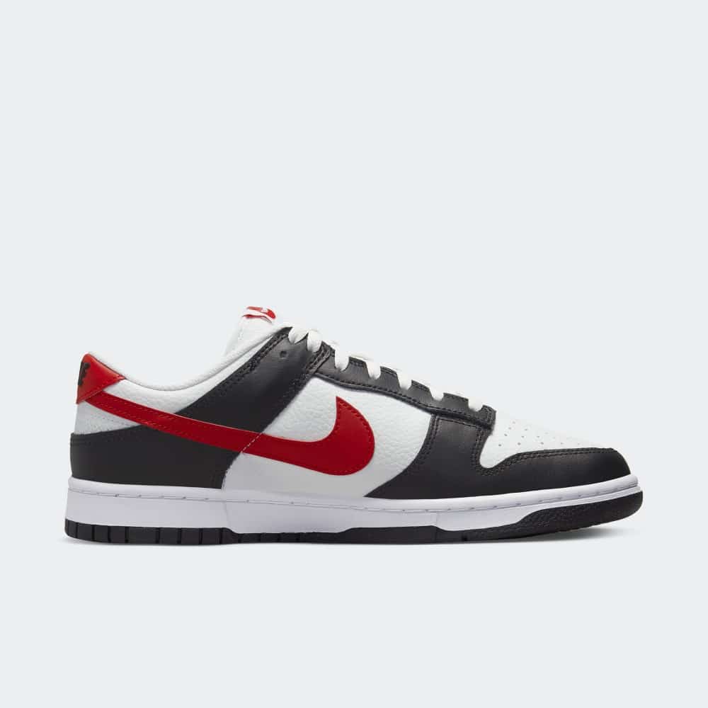 nike dunks low red black and white